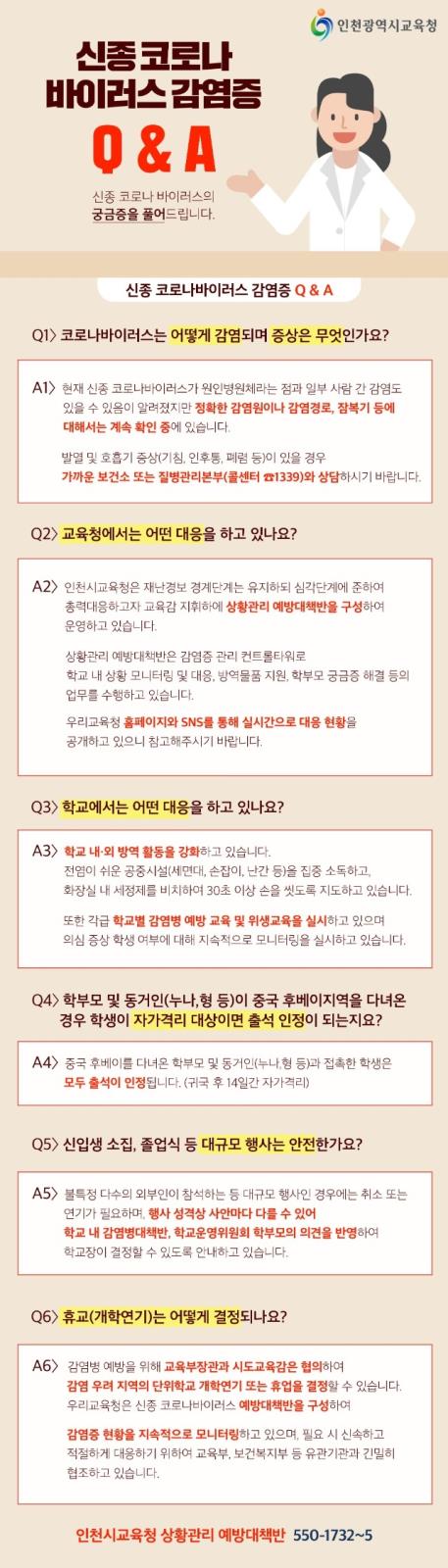 코로나바이러스감염증-19 관련 자주하는 질문(대응, 출석, 휴교 등)의 1번째 이미지