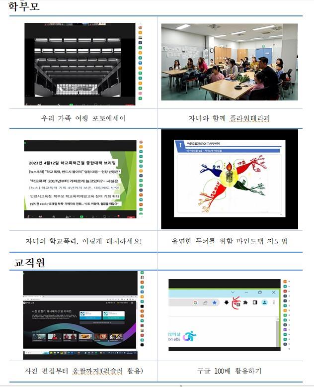 2023년 5월 맞춤형(학부모, 교직원) 프로그램 운영사진 이미지